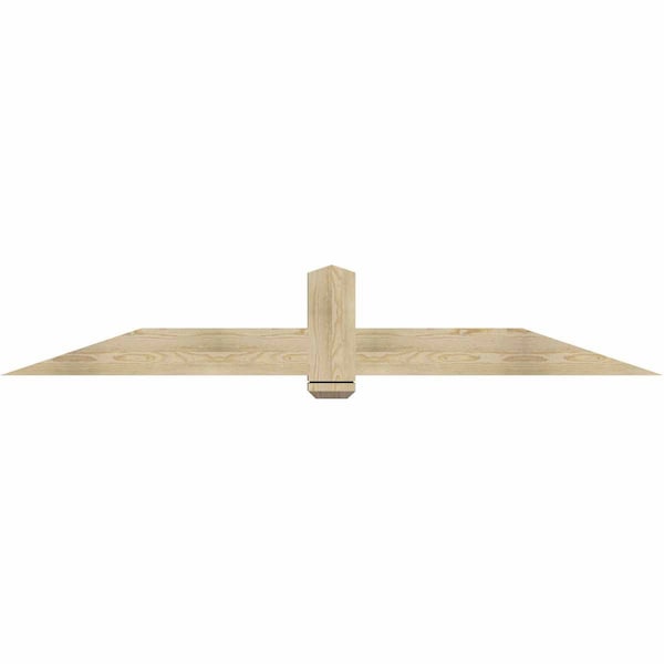 Ekena Millwork Eugene Rough Sawn Timber Gable Bracket, Douglas Fir, 84"W x 14"H x 4"D x 6"F, 4/12 Pitch GBW084X14X0406EUG00RDF - main